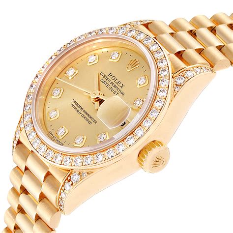 ladies diamond rolex watch sale|ladies diamond Rolex watch gold.